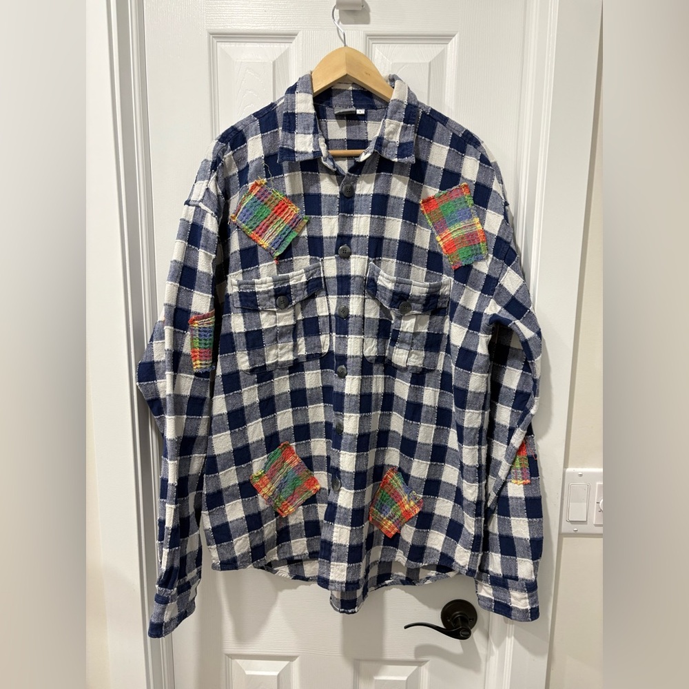 O’Neill Plaid Patchwork Men's Flannel Shirt Jacket XL